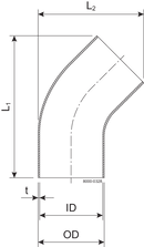 BEND-45 101.6-POL-316L