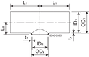 TEE RTK DN125/100 HSF3 1.4404
