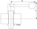 VALVE LKB UP 2" ASME BPE C/C