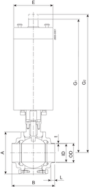 BALL VALVE SBV-DN25-W/W-NCTT