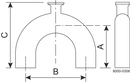 B2UMPBOA-3 X 3/4-316L-PL
